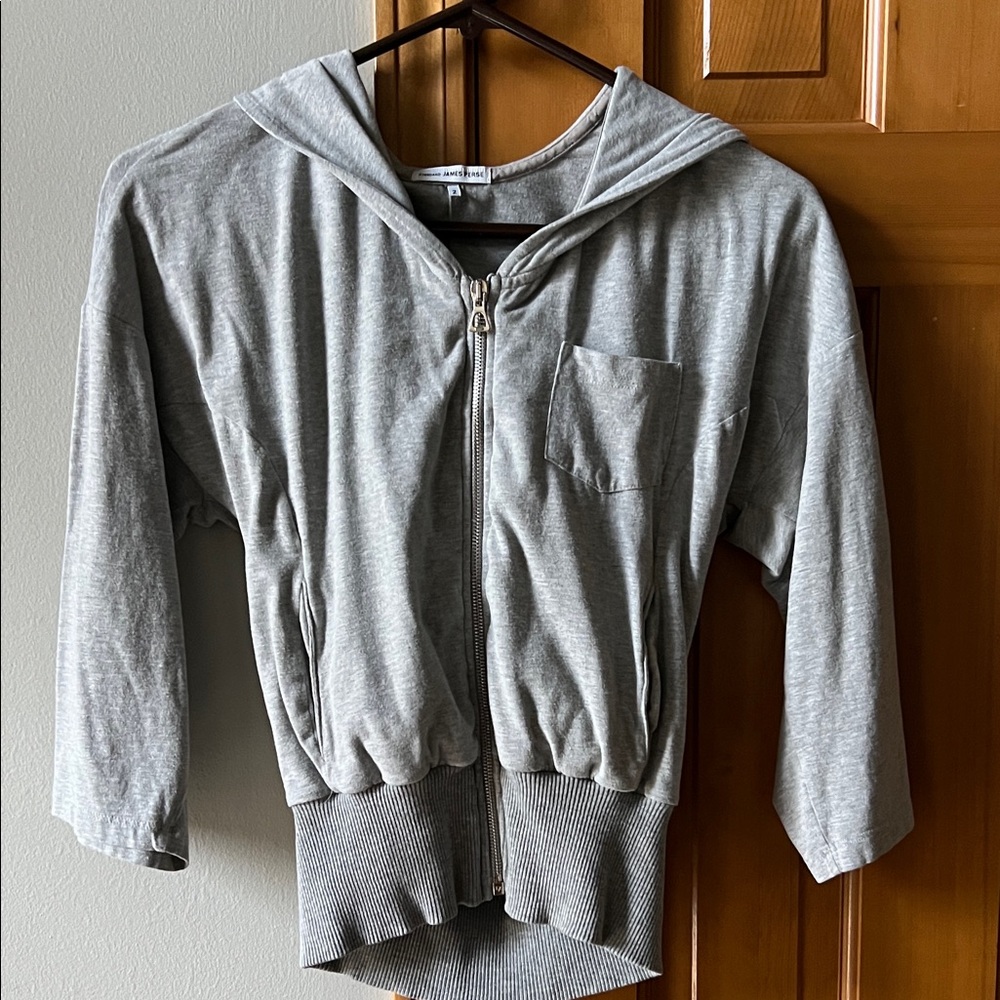 James Perse Light Gray Women’s Size 2 Hoodie